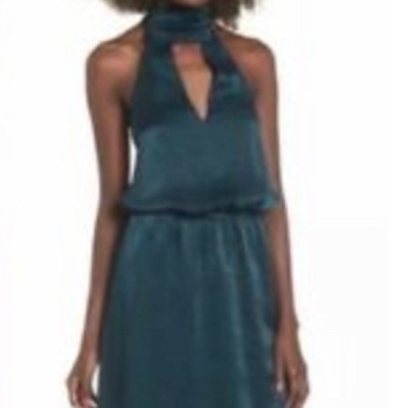 NWT Show Me Your Mumu Green Halter Maxi Prom Dress - Picture 1 of 7